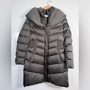 T Tahari Genevieve Puffer Parka Coat Black Size Large